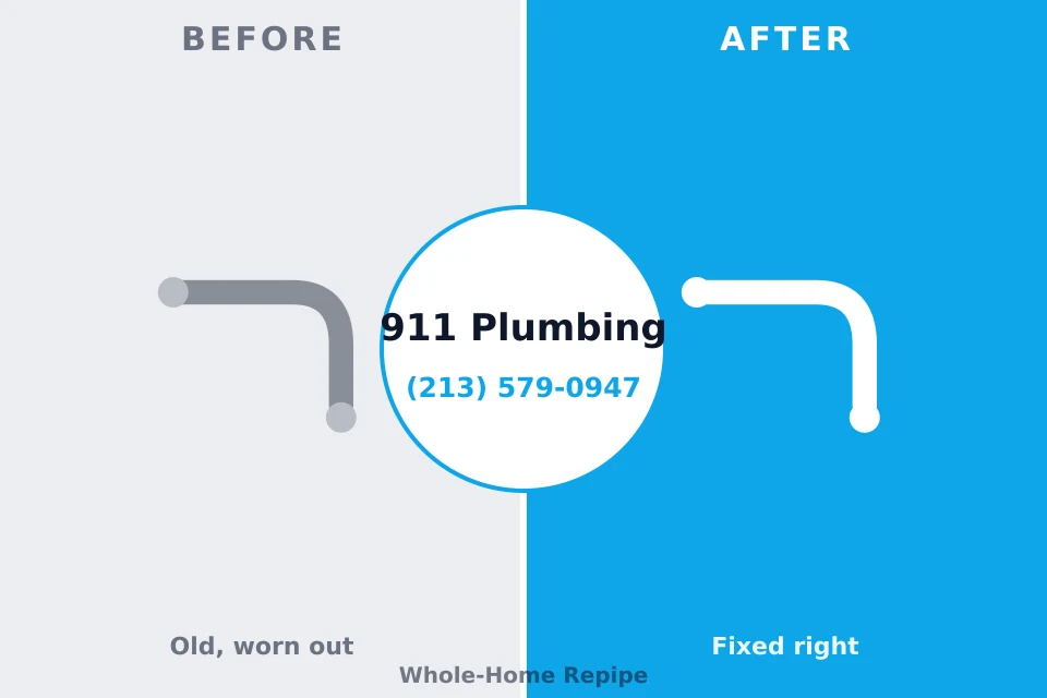 Before and after: plumbing company Dunbar, WV